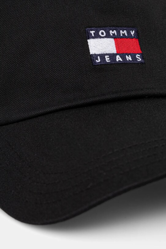 Tommy Jeans czapka z daszkiem bawełniana AM0AM12933 czarny SS25