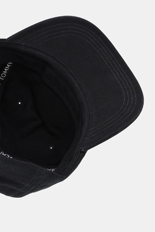 Tommy Jeans șapcă de baseball din bumbac negru AM0AM13318
