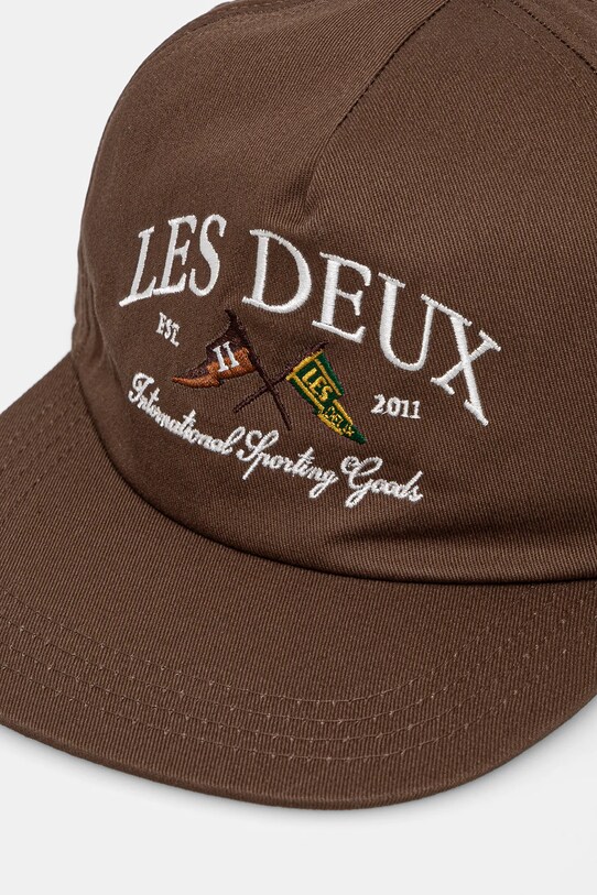 Les Deux șapcă de baseball din bumbac LDM703043 maro SS25
