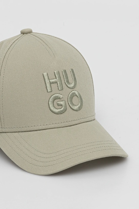 Bavlněná baseballová čepice HUGO 50533409 zelená