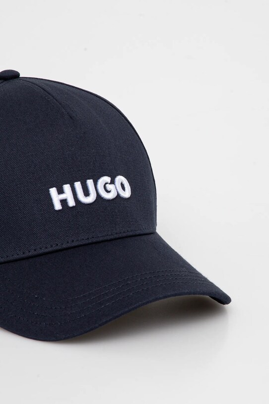 Бавовняна бейсболка HUGO 50533410 темно-синій SS25