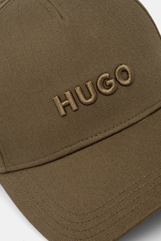 Бавовняна бейсболка HUGO Jude 50533410 зелений SS25