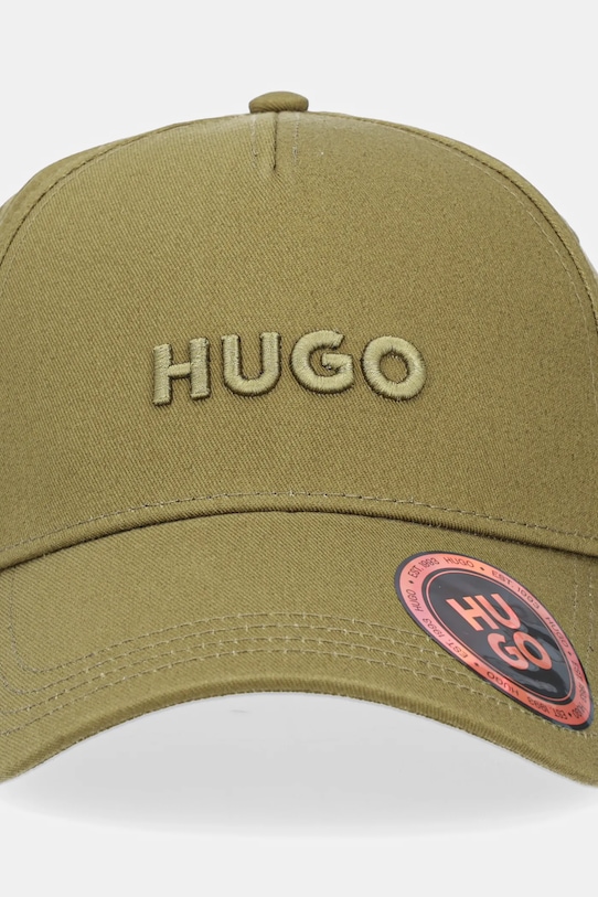 Bavlněná baseballová čepice HUGO 50533410 zelená SS25