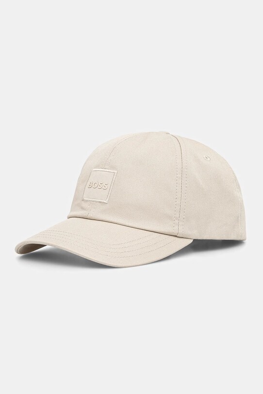 BOSS Orange șapcă de baseball din bumbac bumbac bej 50535555