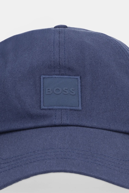 BOSS Orange czapka z daszkiem bawełniana 50535555 granatowy AW25