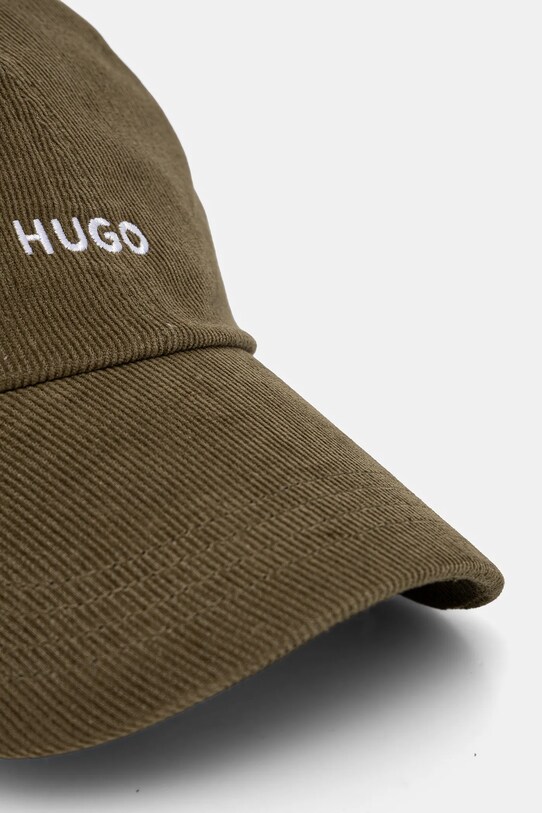 HUGO șapcă de baseball din catifea 50533412 verde SS25