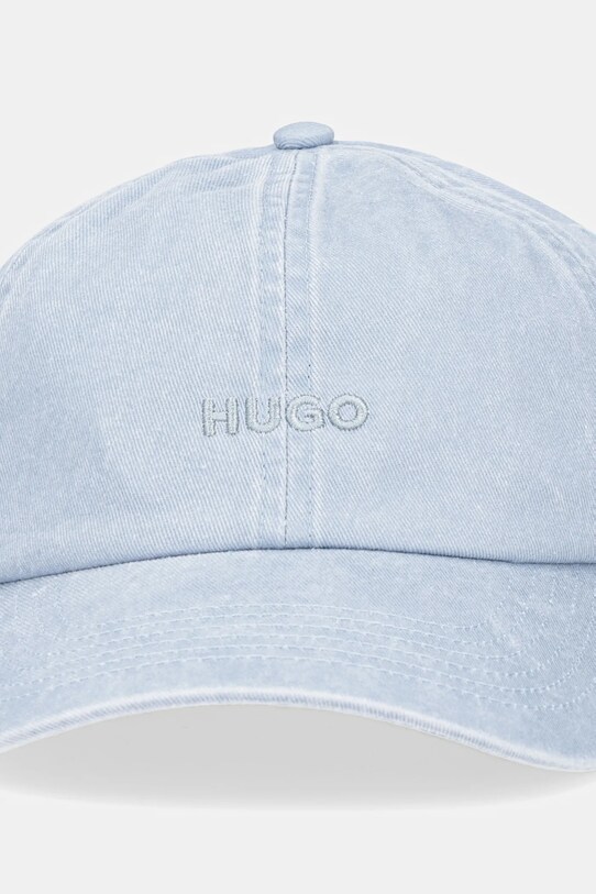 HUGO czapka z daszkiem bawełniana 50533423 niebieski SS25
