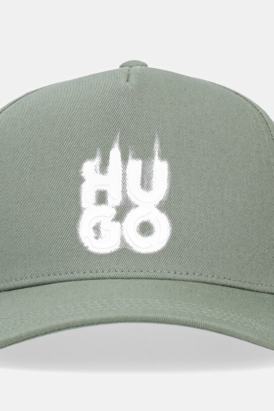 Бавовняна бейсболка HUGO 50533432 зелений SS25
