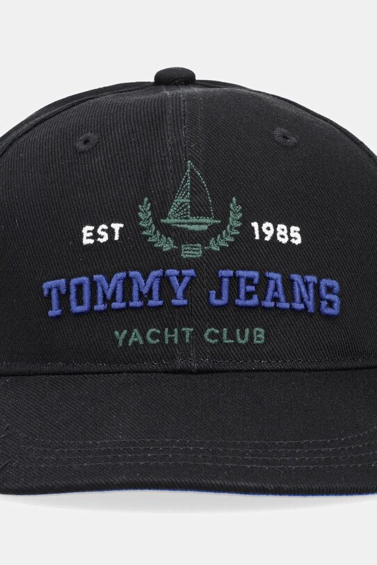 Памучна шапка с козирка Tommy Jeans AM0AM13290 черен SS25