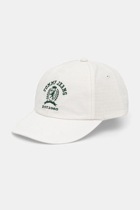 Tommy Jeans șapcă de baseball din bumbac bumbac alb AM0AM13286