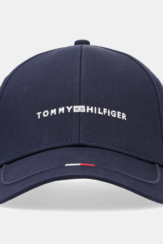Tommy Hilfiger czapka z daszkiem bawełniana AM0AM13001 granatowy SS25