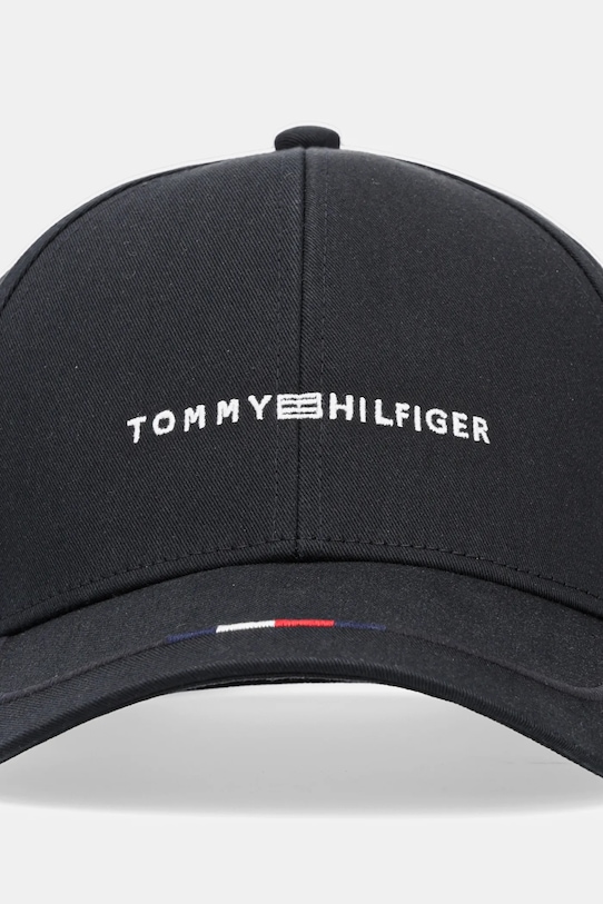 Bavlněná baseballová čepice Tommy Hilfiger AM0AM13001 černá SS25