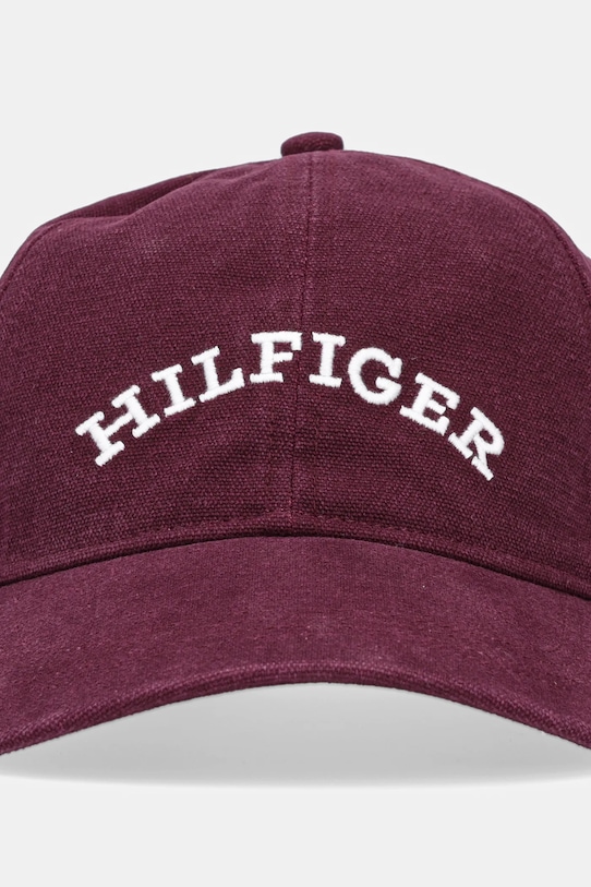 Хлопковая кепка Tommy Hilfiger AM0AM13003 бордо SS25