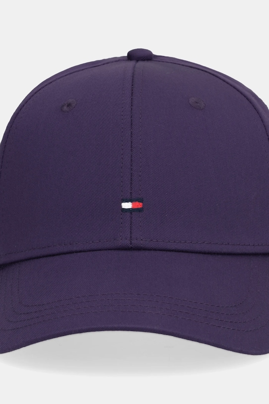 Βαμβακερό καπέλο του μπέιζμπολ Tommy Hilfiger AM0AM13008 μωβ SS26