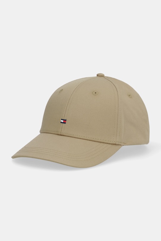 Tommy Hilfiger czapka z daszkiem bawełniana aplikacja zielony AM0AM13008