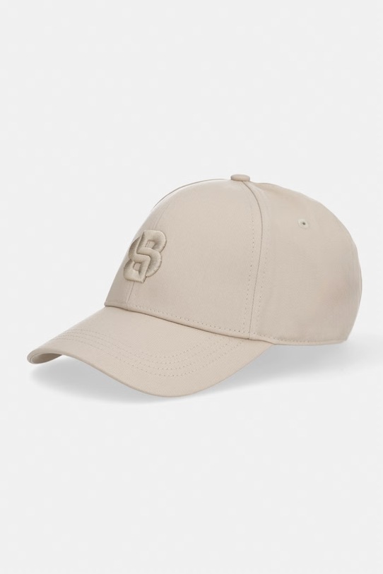 BOSS czapka z daszkiem męska bawełniana Zed-B-Icon beżowy 50533299