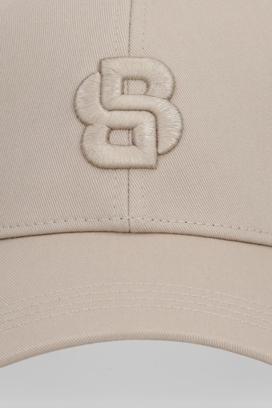 BOSS czapka z daszkiem męska bawełniana Zed-B-Icon 50533299 beżowy SS26