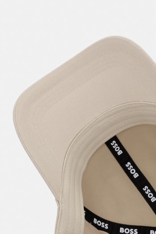 BOSS czapka z daszkiem męska bawełniana Zed-B-Icon beżowy 50533299