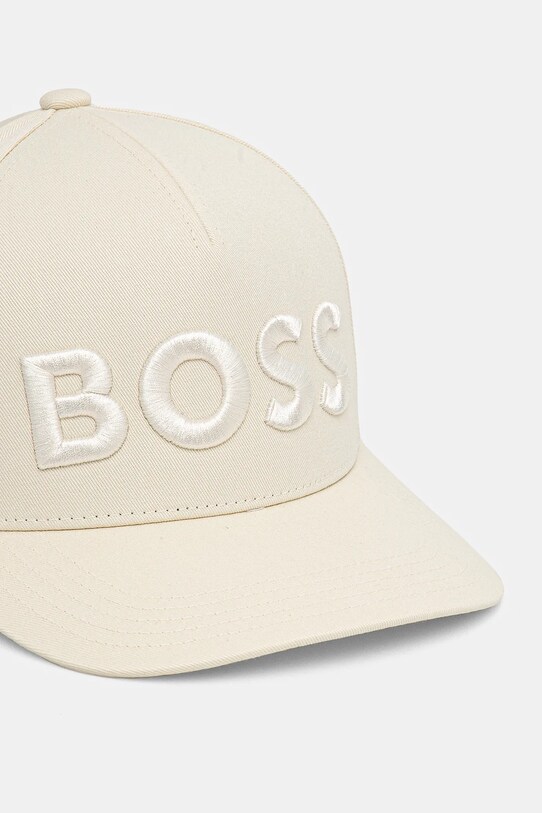 Бавовняна бейсболка BOSS 50536482 бежевий SS25