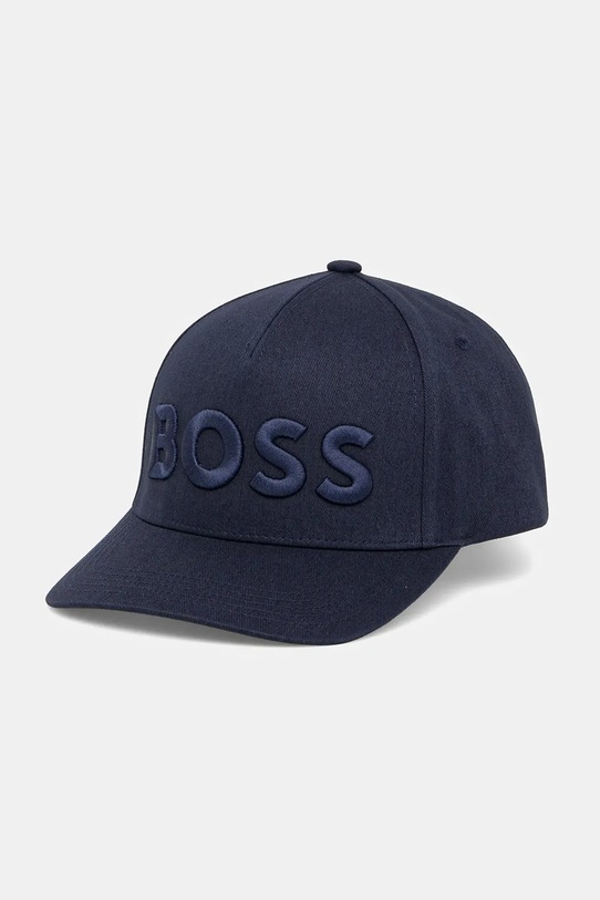 Бавовняна бейсболка BOSS аплікація темно-синій 50536482
