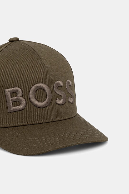 Хлопковая кепка BOSS 50536482 зелёный SS25