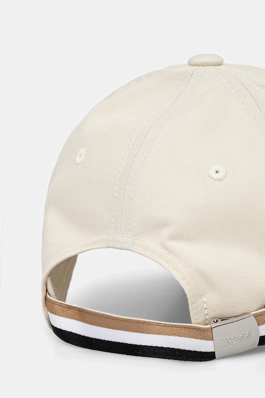 Αξεσουάρ Βαμβακερό καπέλο του μπέιζμπολ BOSS 50539428 μπεζ