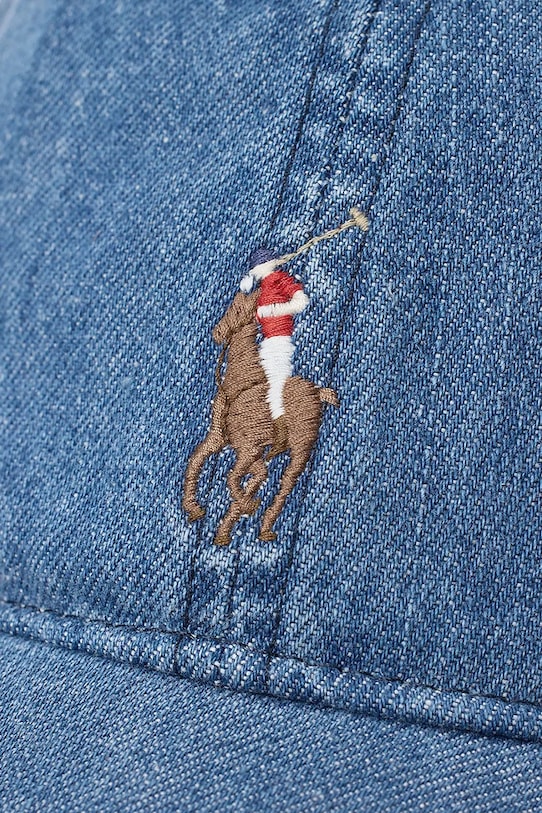 Αξεσουάρ Βαμβακερό καπέλο του μπέιζμπολ Polo Ralph Lauren 710957172 μπλε