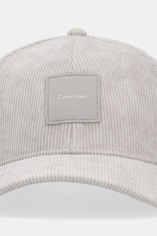 Calvin Klein șapcă de baseball din catifea K50K512612 gri SS25