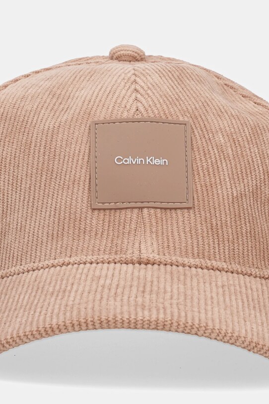 Calvin Klein șapcă de baseball din catifea K50K512612 maro SS25