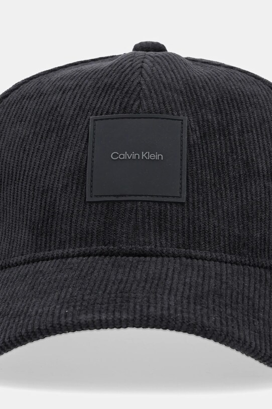 Manšestrová kšiltovka Calvin Klein K50K512612 černá SS25