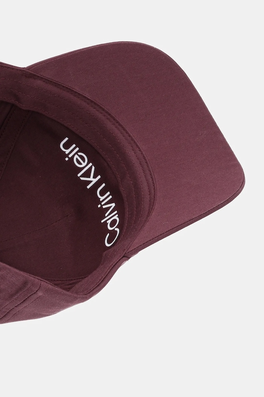 Бавовняна бейсболка Calvin Klein бордо K50K512613