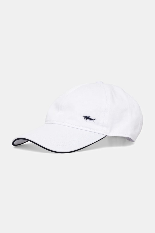 Paul&Shark czapka z daszkiem bawełniana bawełna biały 25417115