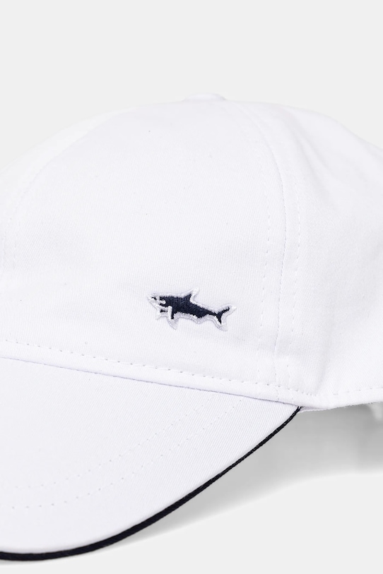 Paul&Shark czapka z daszkiem bawełniana 25417115 biały SS25