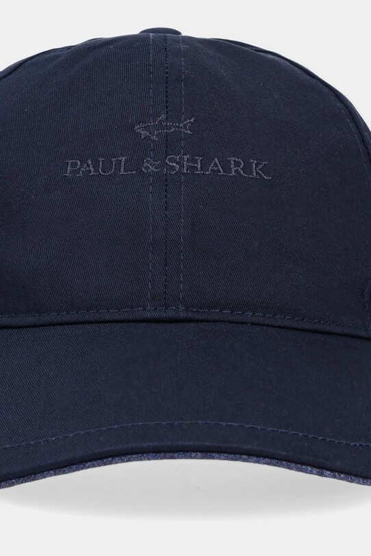 Βαμβακερό καπέλο του μπέιζμπολ Paul&Shark 25417119 σκούρο μπλε SS25