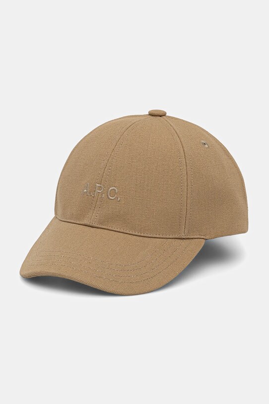 Βαμβακερό καπέλο του μπέιζμπολ A.P.C. casquette charlie βαμβάκι μπεζ COGYX.M24069