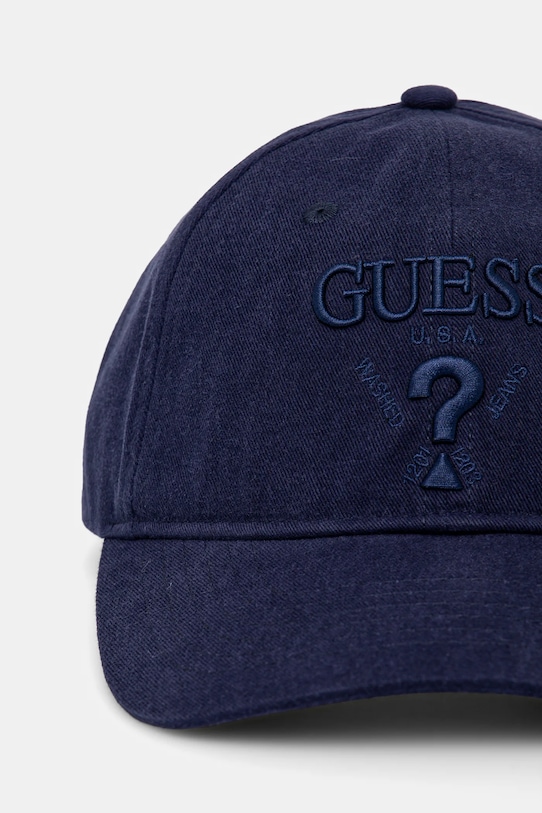 Bavlnená šiltovka Guess EMBROIDERED M5RZ11.WO07T tmavomodrá SS25