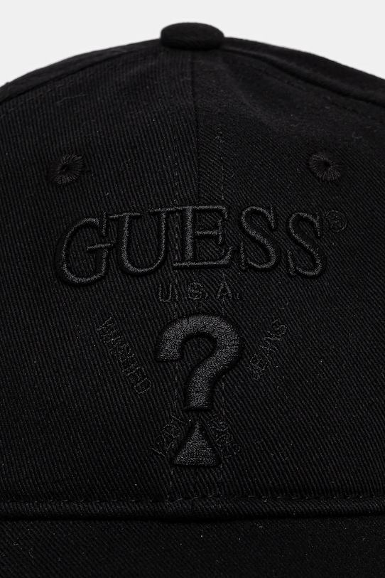 Guess șapcă de baseball din bumbac EMBROIDERED M5RZ11.WO07T negru SS25