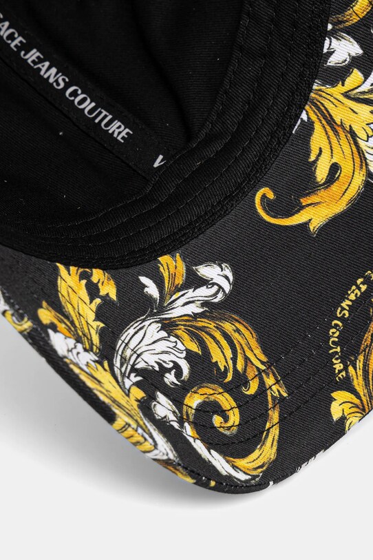 Bombažna bejzbolska kapa Versace Jeans Couture črna 78GAZK10.ZG364