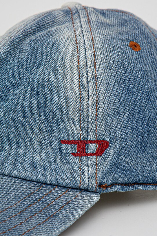 Diesel șapcă de baseball din bumbac C-LIB-2 HAT A09041.0QWTU albastru SS25