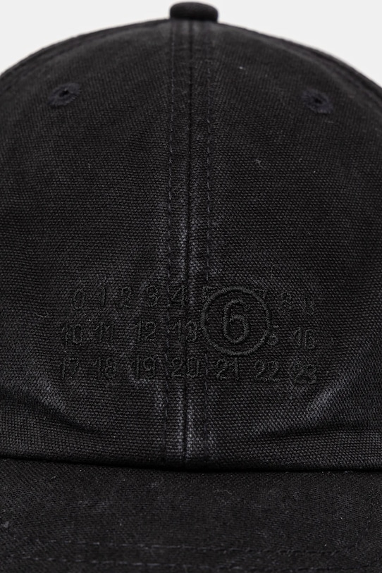 Akcesoria MM6 Maison Margiela czapka z daszkiem bawełniana SH0TC0005.M35346 czarny