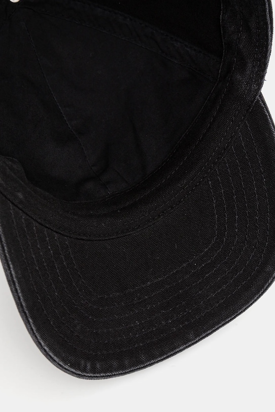 MM6 Maison Margiela czapka z daszkiem bawełniana czarny SH0TC0005.M35346