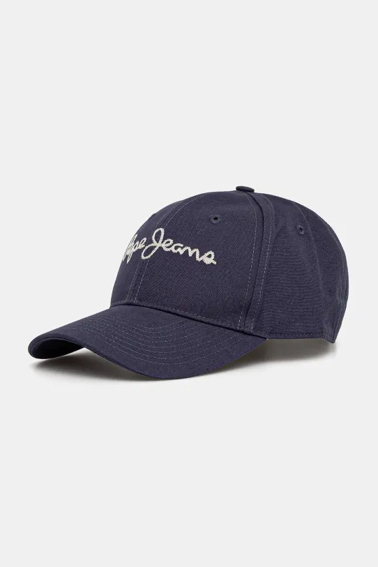 Bavlněná baseballová čepice Pepe Jeans MALLON CAP bavlna námořnická modř PM040567