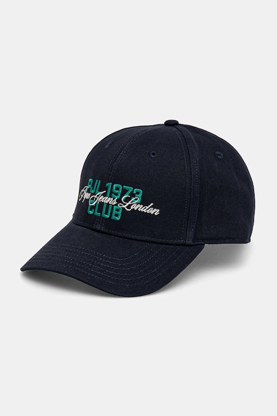 Bombažna bejzbolska kapa Pepe Jeans TALBOT CAP Bombaž mornarsko modra PM040570
