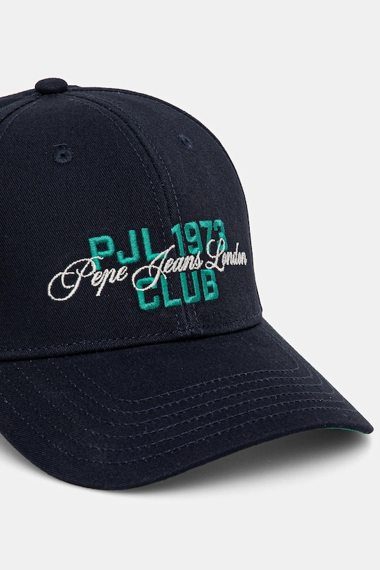Bombažna bejzbolska kapa Pepe Jeans TALBOT CAP PM040570 mornarsko modra SS25