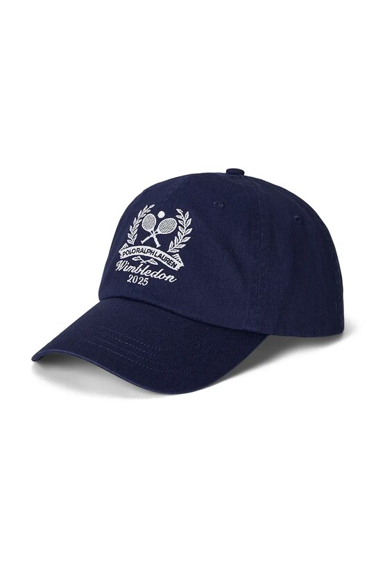 Polo Ralph Lauren czapka z daszkiem bawełniana Wimbledon Collection aplikacja granatowy 710970539