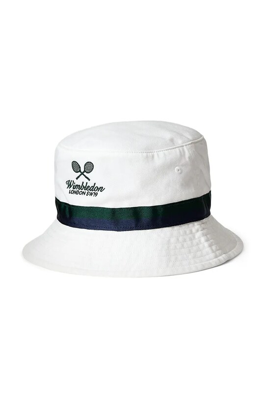 Polo Ralph Lauren kapelusz bawełniany Wimbledon Collection bawełna biały 710970546