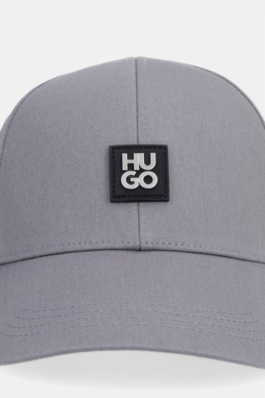 HUGO czapka z daszkiem Jake-ME 50539554 szary SS26