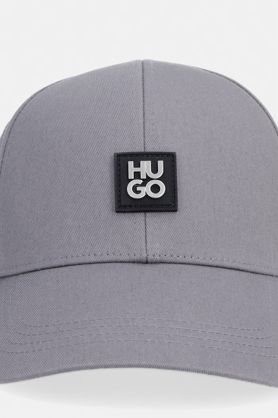 HUGO czapka z daszkiem Jake-ME 50539554 szary SS26