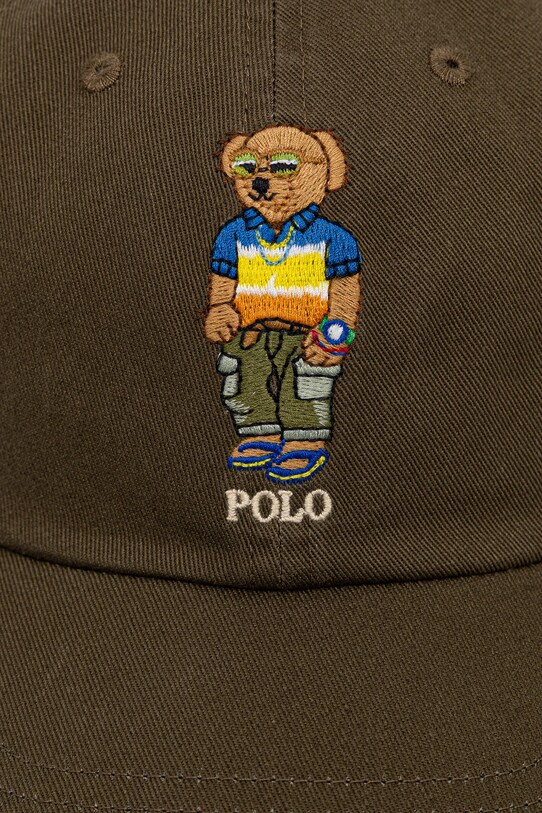 Polo Ralph Lauren berretto da baseball in cotone 710966835 verde SS25