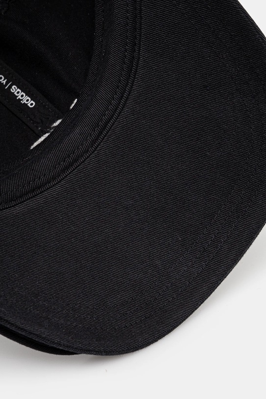 Y-3 șapcă de baseball din bumbac Stripes Double Brim Cap negru JN7183